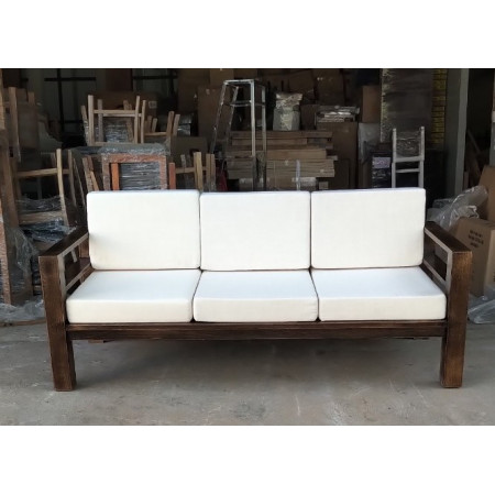 Dark Walnut Oil : Ghế Sofa Đơn Gỗ Sồi Kèm Nệm